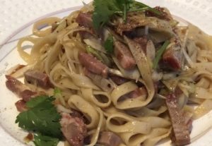 又焼きと白葱の和えそば